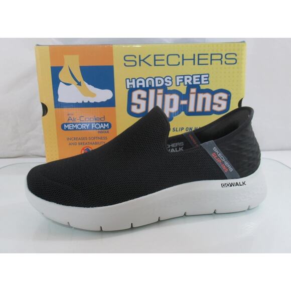 Men\'s Skechers Size 10.5 Slip Ins Go Walk Flex No Hands Sneakers Black / Grey main image 9